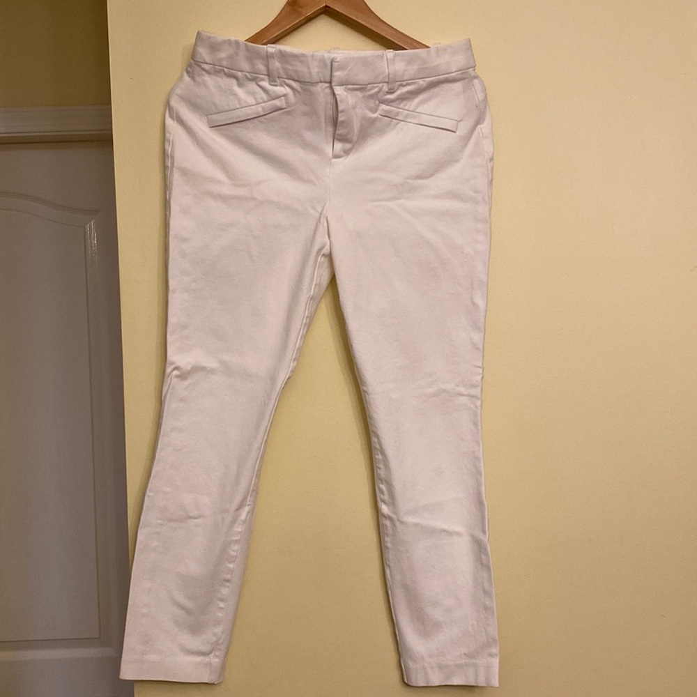 Gap white skinny ankle pants stretchy pants